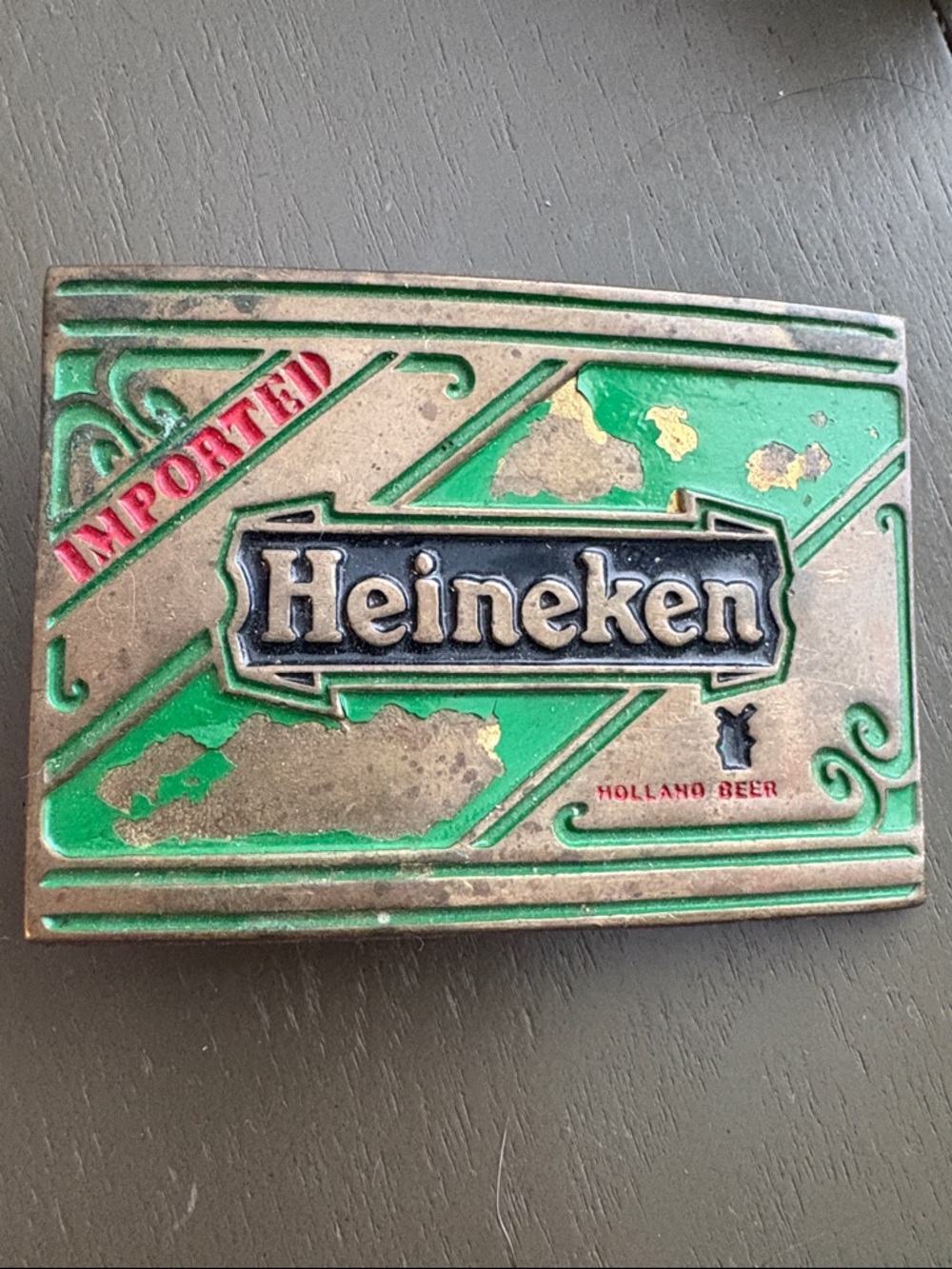 Green Metal Belt Buckle - Men Accessories